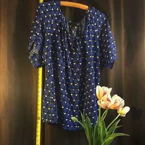 Rain drop blue wellington blouse